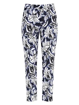Gerry Weber Spodnie w kolorze biało-czarno-niebieskim rozmiar: 36