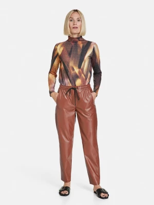 Gerry Weber Spodnie w kolorze ceglanym ze skóry syntetycznej rozmiar: 44