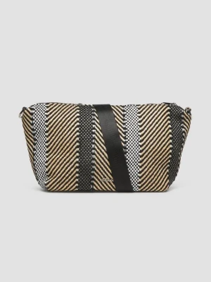 Gestreifte Crossbody-Bag mit abnehmbarem Gurt s.Oliver