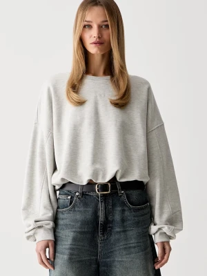 Gestuz bluza oversize damska z bawełną GZkahla szary