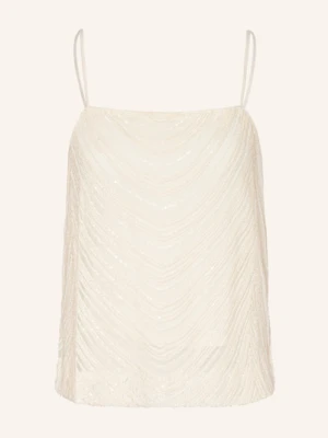 Gestuz Bluzka Bez Rękawów Gzglira Z Cekinami beige