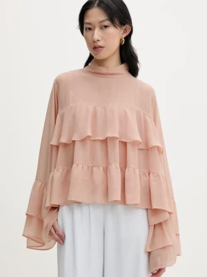 Gestuz bluzka z falbanką damska