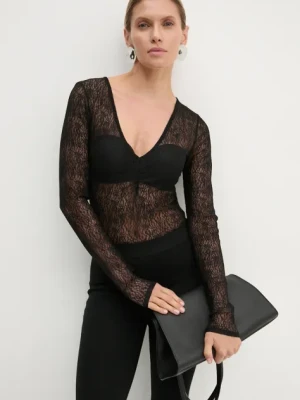 Zdjęcie produktu Gestuz body damskie kolor czarny gładka 10909443
