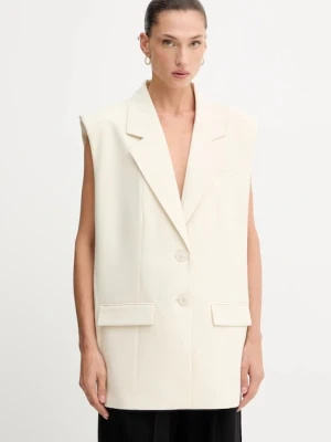 Gestuz kamizelka kolor beżowy jednorzędowa 10910168