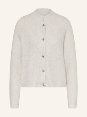 Gestuz Kardigan Gzalpha Z Błyszczącą Przędzą weiss