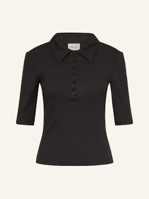 Gestuz Koszulka Polo Z Dżerseju Gzdrew schwarz