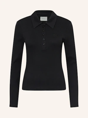 Gestuz Koszulka Polo Z Dzianiny Drewgz schwarz