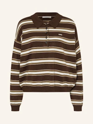 Gestuz Koszulka Polo Z Dzianiny Gzpaige braun