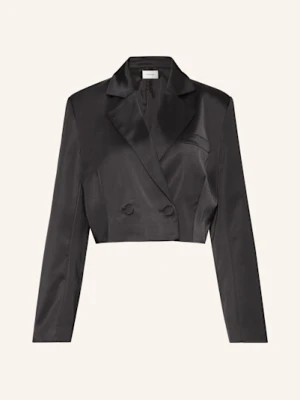 Gestuz Krótki Blezer Yacminegz Z Satyny schwarz