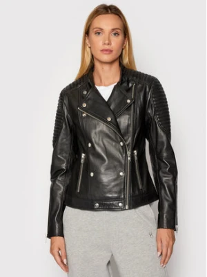 Gestuz Kurtka skórzana Melgz 10904666 Czarny Regular Fit