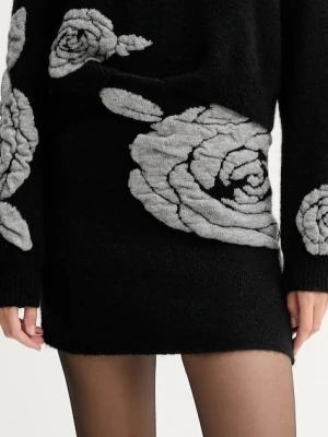 Gestuz spódnica z domieszką wełny kolor czarny mini ołówkowa 10910595