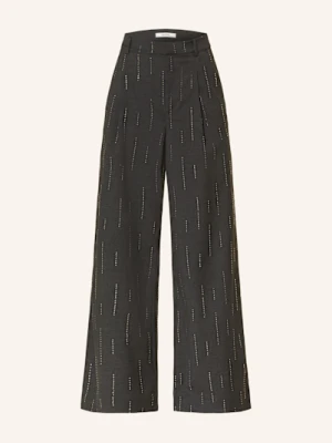 Gestuz Spodnie Marlena Gzadira Z Ozdobnymi Kamykami grau