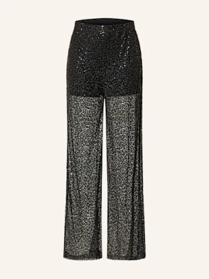 Gestuz Spodnie Z Siateczki Gzsaina Z Cekinami schwarz