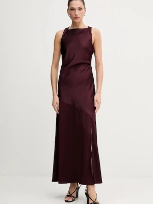 Gestuz sukienka kolor bordowy maxi rozkloszowana 10910802