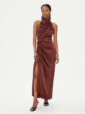 Gestuz Sukienka letnia Walery 10908960 Brązowy Relaxed Fit