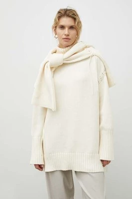 Gestuz sweter damski kolor beżowy ciepły z golfem 10908740