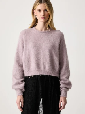 Gestuz sweter damski z wełną i moherem beżowy