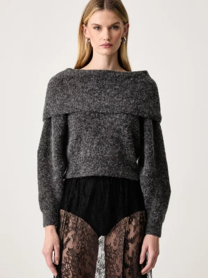 Gestuz sweter damski z wełną szary
