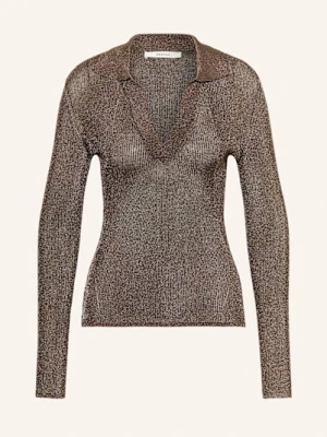 Gestuz Sweter Gzsilvi Z Błyszczącą Przędzą silber