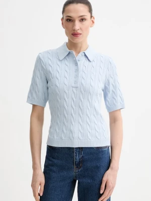 Gestuz sweter z krótkim rękawem damski z wiskozy