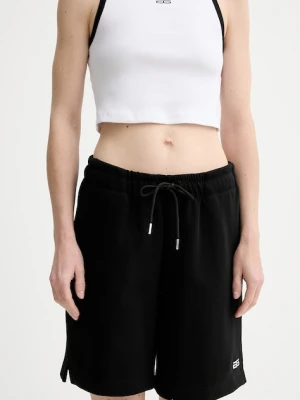 Gestuz szorty damskie kolor czarny gładkie high waist 10910317