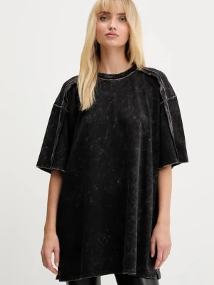 Gestuz t-shirt bawełniany damski kolor czarny 10910657