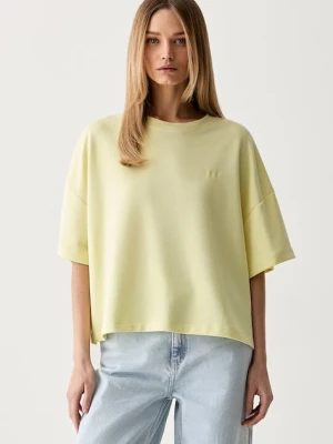 Gestuz T-shirt damski z bawełną GZgilsa żółty