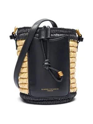 GIANNI CHIARINI Kuferek Mae | z dodatkiem skóry