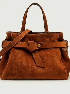 GIANNI CHIARINI Kuferek Miranda | zamsz koniakowy
