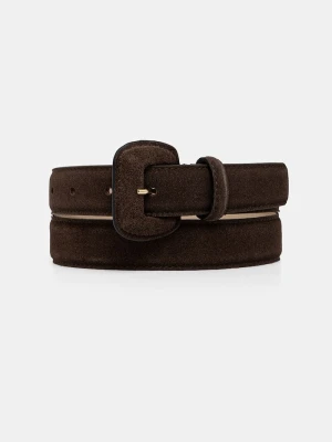 Gianni Chiarini pasek damski zamszowy CINTURE DONNA CAMOSCIO brązowy