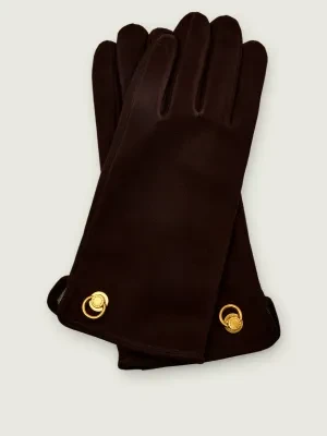 GIANNI CHIARINI Rękawiczki | zamsz | z dodatkiem wełny