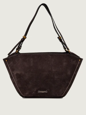 GIANNI CHIARINI Shopperka Bloom | zamsz brązowy