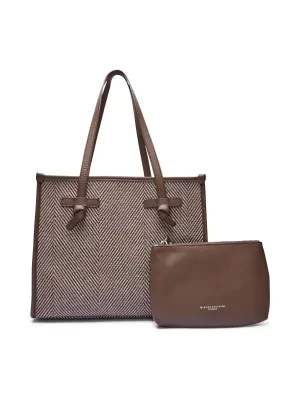 GIANNI CHIARINI Shopperka MARCELL | z dodatkiem skóry