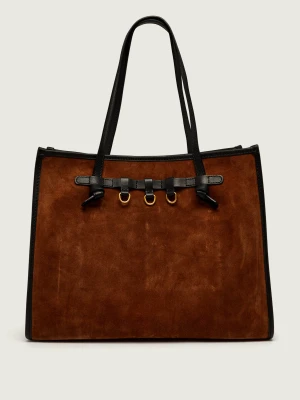 GIANNI CHIARINI Shopperka Marcella | zamsz koniakowy