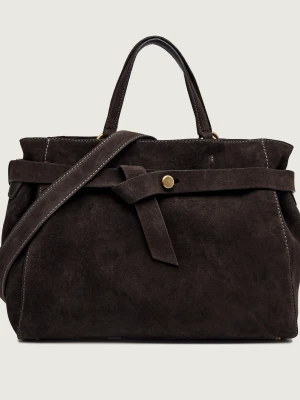 GIANNI CHIARINI Shopperka Miranda | zamsz brązowy