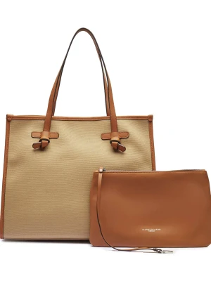 GIANNI CHIARINI Shopperka + saszetka Marcella | z dodatkiem skóry
