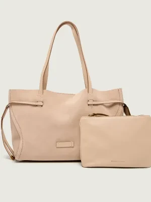 GIANNI CHIARINI Shopperka + saszetka VIOLETTE | zamsz