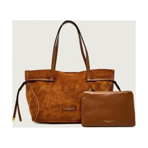 GIANNI CHIARINI Shopperka + saszetka VIOLETTE | zamsz