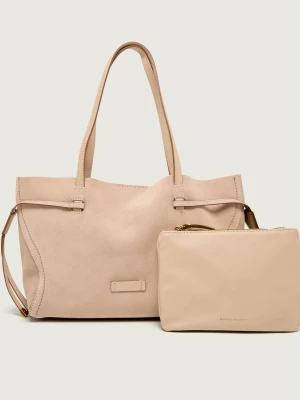 GIANNI CHIARINI Shopperka + saszetka VIOLETTE | zamsz
