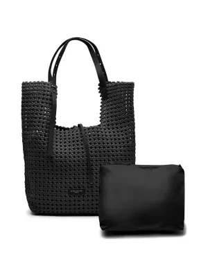 GIANNI CHIARINI Shopperka + saszetka | z dodatkiem skóry
