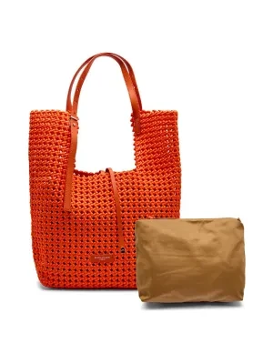 GIANNI CHIARINI Shopperka + saszetka | z dodatkiem skóry