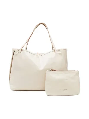 GIANNI CHIARINI Skórzana dwustronna shopperka + saszetka