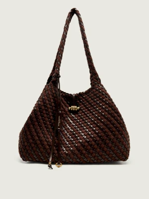 GIANNI CHIARINI Skórzana Shopperka Aurelie | zamsz brązowy