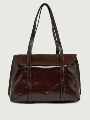 GIANNI CHIARINI Skórzana shopperka Marghe bordowy