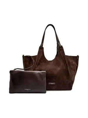 GIANNI CHIARINI Skórzana shopperka + saszetka DUA
