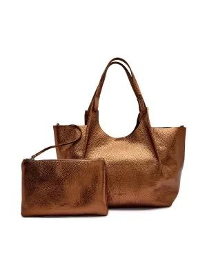 GIANNI CHIARINI Skórzana shopperka + saszetka DUA