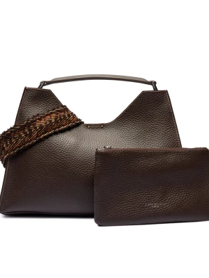GIANNI CHIARINI Skórzana shopperka + saszetka AURORA