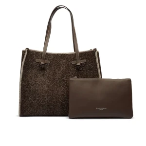 GIANNI CHIARINI Skórzana shopperka + saszetka BORSA PELLE