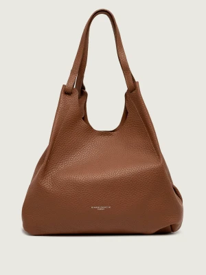 GIANNI CHIARINI Skórzana shopperka + saszetka Dua camel