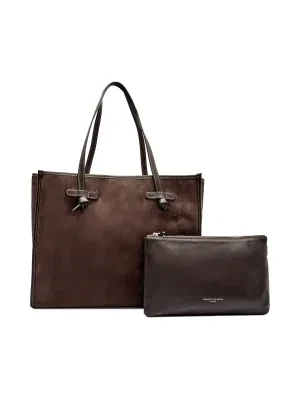 GIANNI CHIARINI Skórzana shopperka + saszetka MARCELLA